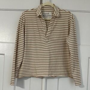 Frank & Eileen Patrick Striped Popover Henley Heritage Jersey Small